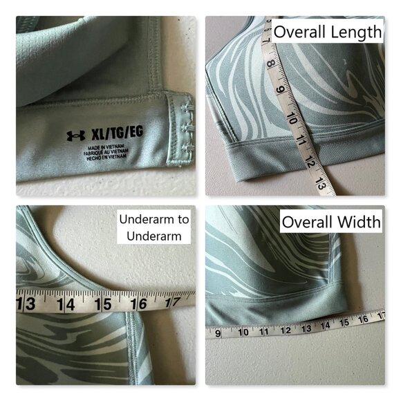 Under Armour Continuum Full Print High-Intensity Training Sports Bra Sz XL - Picture 13 of 14